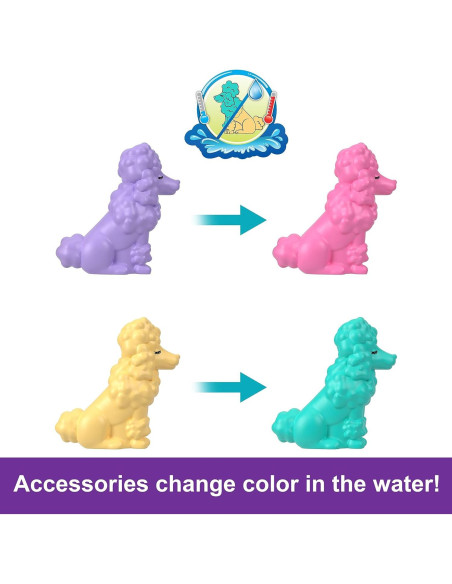 Juego compacto de peluquería Polly Pocket con 2 muñecas Juego compacto de peluquería Polly Pocket con 2 muñecas