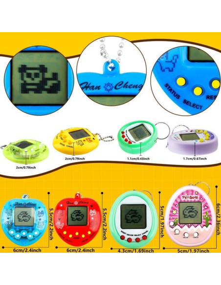 21 Llaveros Interactivos Mascotas Virtuales Conagel 5.8 cm 21 Llaveros Interactivos Mascotas Virtuales Conagel 5.8 cm