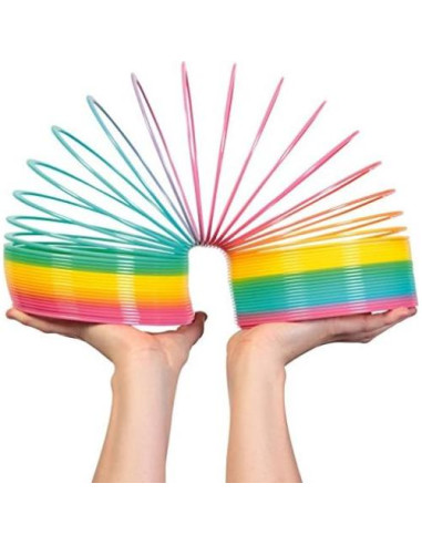 Resorte Jumbo Arcoíris Liberty Imports 16 cm - Juguete Clásico