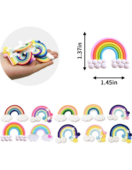 Juego de 10 Arcoíris en Miniatura PVC para Casa de Muñecas Juego de 10 Arcoíris en Miniatura PVC para Casa de Muñecas
