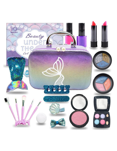 Juego de Maquillaje para Niñas 10Leccion - 20 Piezas Lavable Juego de Maquillaje para Niñas 10Leccion - 20 Piezas Lavable