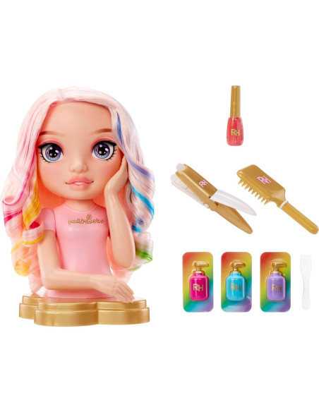 Cabeza de Estilo Rainbow High Bella 33cm - Juego 4 en 1 Cabeza de Estilo Rainbow High Bella 33cm - Juego 4 en 1