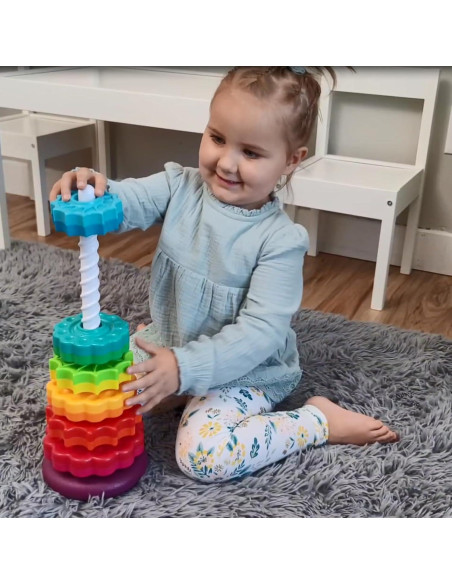 Juguete Apilable Giratorio LUCKFUTURE para Bebés 1-3 Años Juguete Apilable Giratorio LUCKFUTURE para Bebés 1-3 Años