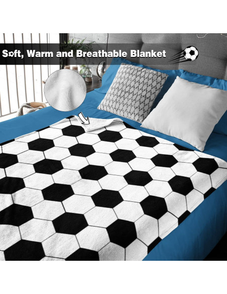 Manta de Fútbol NHBTGSF 101.6x127 cm Suave y Ligera Manta de Fútbol NHBTGSF 101.6x127 cm Suave y Ligera