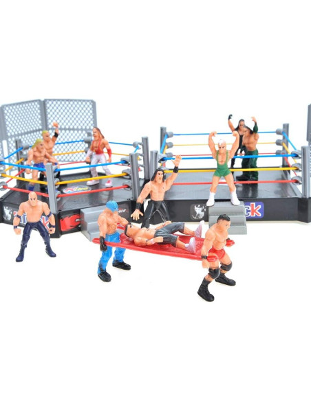 Set de Juguetes de Lucha Libre PowerTRC 32 Piezas con Anillos Set de Juguetes de Lucha Libre PowerTRC 32 Piezas con Anillos