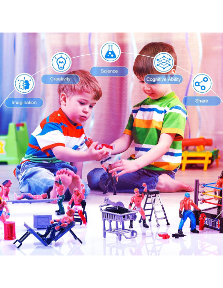 Conjunto de Lucha Libre Skylety 32 Piezas Figuras y Accesorios