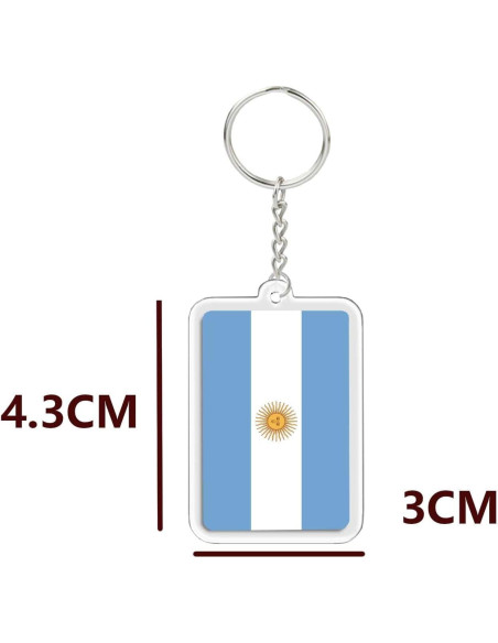 Llavero Bandera Argentina RaymNord 8.9x2.5cm Acero Acrílico Llavero Bandera Argentina RaymNord 8.9x2.5cm Acero Acrílico