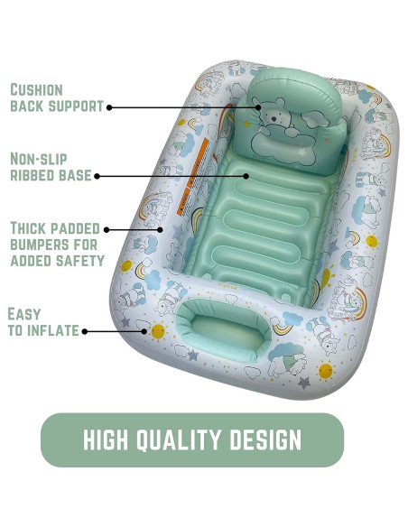 Bañera Inflable para Bebés Disney Winnie the Pooh 100% Plástico Bañera Inflable para Bebés Disney Winnie the Pooh 100% Plástico