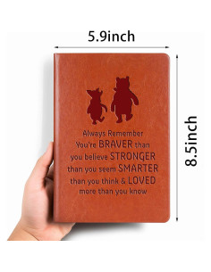 Cuaderno de Cuero JOHSBYD Pooh Bear 200 Páginas Marrón 2