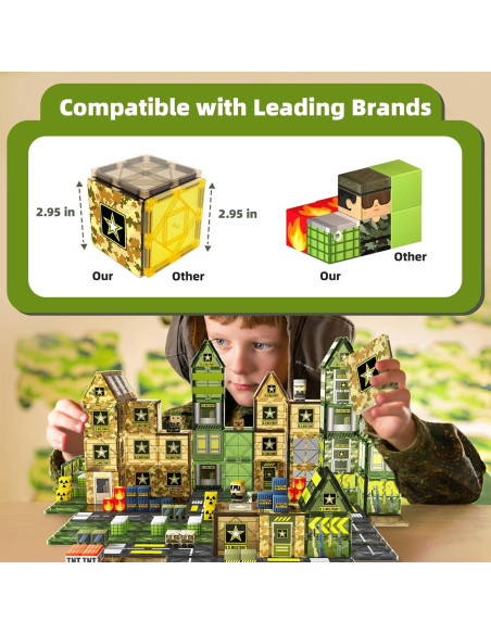 GobiDex 100PCS Azulejos Magnéticos con Soldados del Ejército GobiDex 100PCS Azulejos Magnéticos con Soldados del Ejército