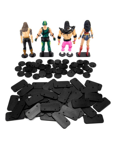 Soportes de Exhibición de Figuras 70 Piezas SIXPOINTS Negro