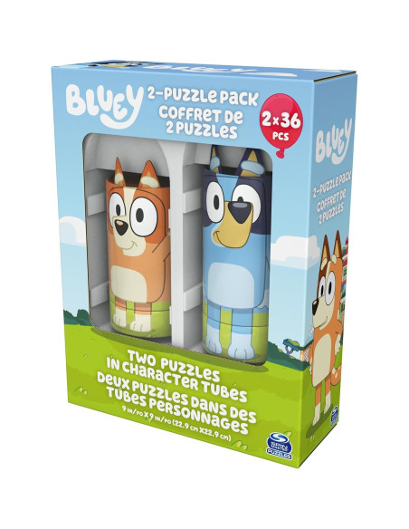 Rompecabezas Bluey Spin Master - 2 Piezas de 36 para Niños 3+ Rompecabezas Bluey Spin Master - 2 Piezas de 36 para Niños 3+