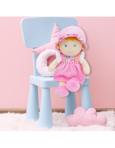 Muñeca Suave Jardín de Junio Emilia 30 cm Rosa para Bebés
