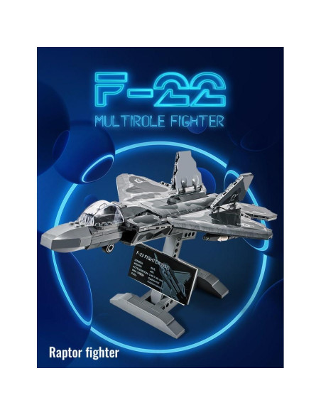 Set de Bloques de Construcción SEMKY F-22 Raptor 626 Piezas Set de Bloques de Construcción SEMKY F-22 Raptor 626 Piezas