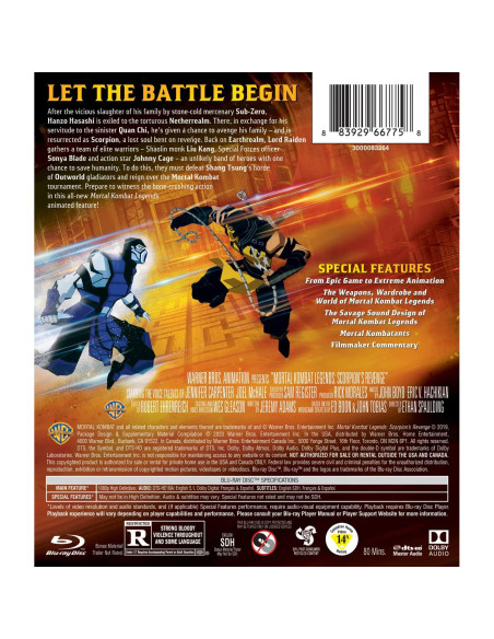 Mortal Kombat Leyendas: La Venganza de Scorpion Blu-ray Mortal Kombat Leyendas: La Venganza de Scorpion Blu-ray