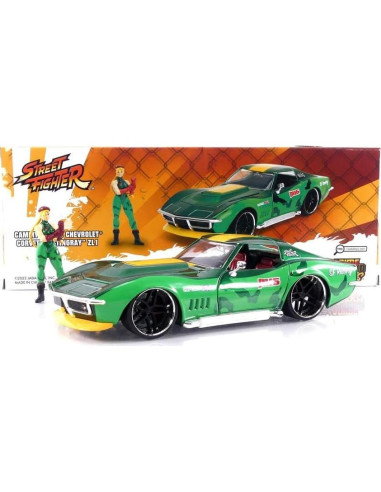 Juguete Corvette Stingray 1969 con figura de Cammy 1:24 Jada Toys