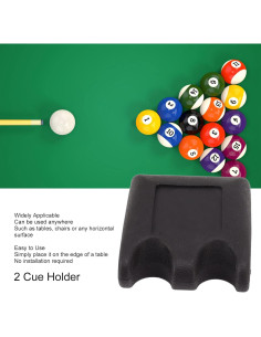 Soporte de Taco de Billar WOOXGEHM Antideslizante 2 Agujeros 2