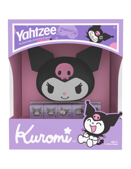 Juego de Dados YAHTZEE Kuromi - Taza y Dados Personalizados Juego de Dados YAHTZEE Kuromi - Taza y Dados Personalizados