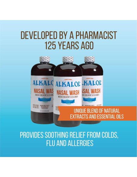 Alkalol Lavado Nasal Original 3-Pack 473 ml - Alivio Congestión Alkalol Lavado Nasal Original 3-Pack 473 ml - Alivio Congestión