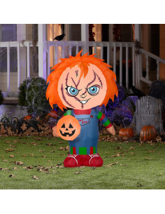 Decoración Inflable de Jardín Halloween Chucky 66x41x107 cm 2