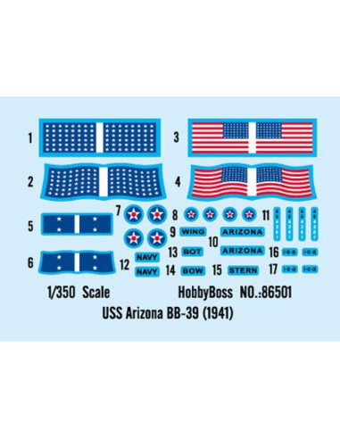 Kit de Construcción de Modelo Barco Hobby Boss USS Arizona 1:350