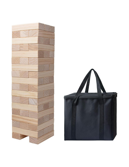 Torre de Caída Gigante PetGirl - Juego de Madera 54 Piezas 0.54m a 1.22m Torre de Caída Gigante PetGirl - Juego de Madera 54 Piezas 0.54m a 1.22m