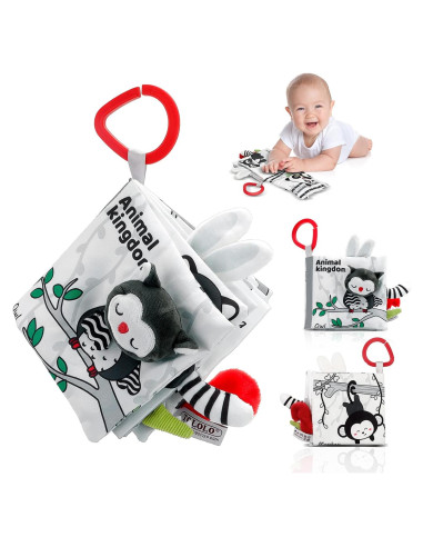 Libro de Tela Suave Sirecal para Bebés 0-12 Meses - Animales