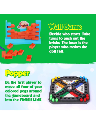 Juegos de Viaje 4 en 1 Point Games para Niños 5+