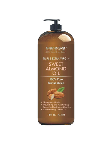 Aceite de Almendra Dulce 100% Puro First Botany 473 ml