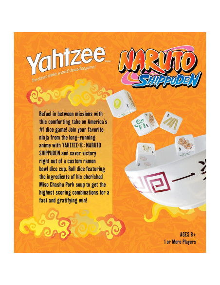 Juego de Dados Yahtzee Naruto Shippuden - Tazón de Ramen Coleccionable Juego de Dados Yahtzee Naruto Shippuden - Tazón de Ramen Coleccionable