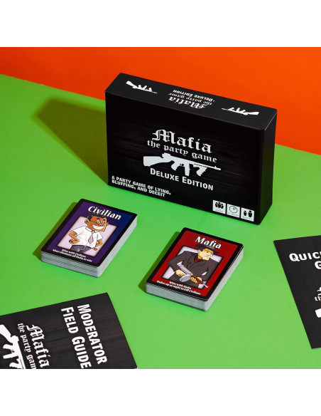 Juego de Mesa Mafia Deluxe Apostrophe Games - 84 Cartas, 7+ Jugadores Juego de Mesa Mafia Deluxe Apostrophe Games - 84 Cartas, 7+ Jugadores