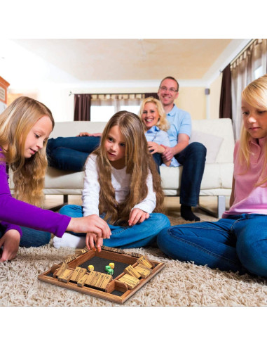 Juego de Mesa Shut The Box AMEROUS 30.48 cm para 1-4 Jugadores
