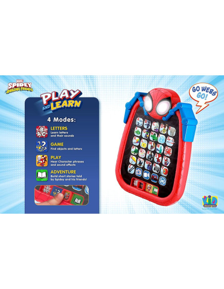 Tablet educativa eKids Spidey para niños 3 años en adelante Tablet educativa eKids Spidey para niños 3 años en adelante