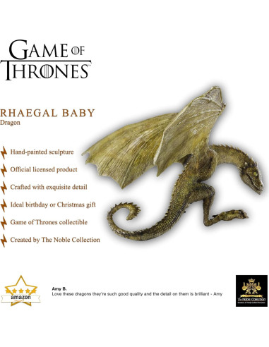 Escultura Dragón Rhaegal La Colección Noble 11.43 cm