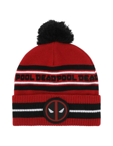 Gorro de Puño Rojo y Negro Deadpool con Pompón
