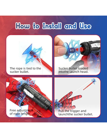 Lanzador de Telaraña DRAVF para Niños - Juguete Seguro Azul Lanzador de Telaraña DRAVF para Niños - Juguete Seguro Azul