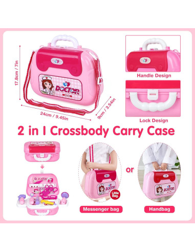 Kit de Doctor para Niñas GIFTINBOX 22 Piezas Juguete Médico