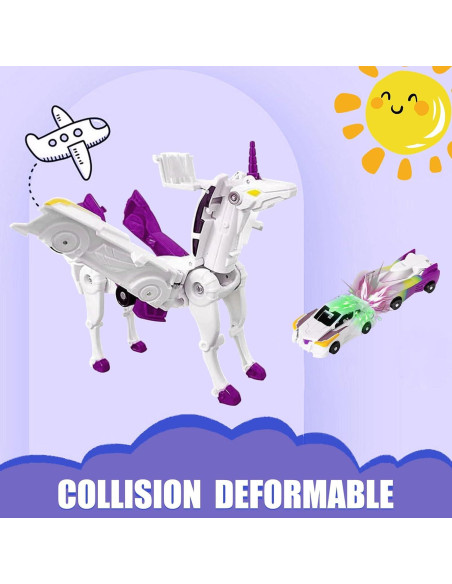 Coche Unicornio Transformador FOTN 25.4x5.08x6.86cm Púrpura Coche Unicornio Transformador FOTN 25.4x5.08x6.86cm Púrpura