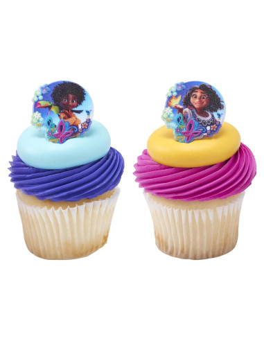 DecoPac Anillos Disney Encanto - 24 Decoraciones para Cupcakes