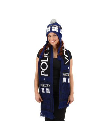 Bufanda de acrílico azul TARDIS Doctor Who - 100% acrílico