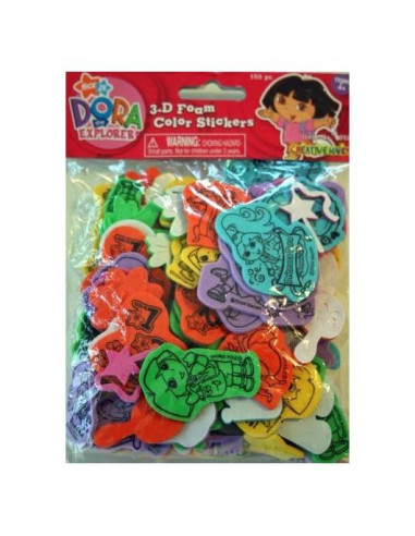 Stickers de Espuma 3-D Dora la Exploradora - Set de 150 Piezas