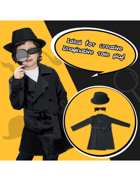 Kit de Espía UNGLINGA con Chaqueta y Sombrero para Niños Kit de Espía UNGLINGA con Chaqueta y Sombrero para Niños