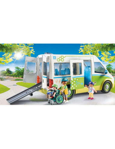 Autobús Escolar Playmobil 71329 con Rampa Accesible