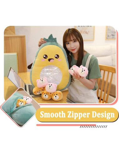 Cojín Decorativo REFAHB Aguacate con Juguetes de Peluche