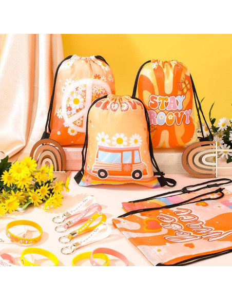 Decoraciones de Fiesta Groovy Honoson 86 Piezas Retro Decoraciones de Fiesta Groovy Honoson 86 Piezas Retro