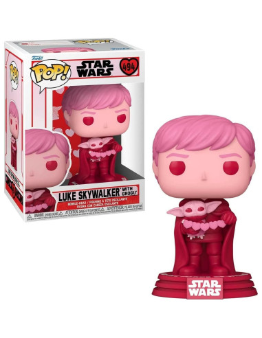 Figura de Vinilo Funko Pop! Star Wars San Valentín Luke y Grogu 9.5cm