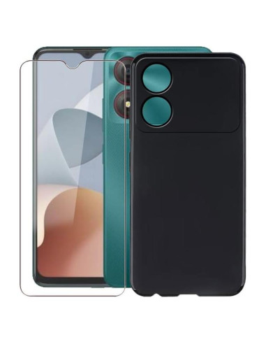 Funda Bumper KJYFOANI para ZTE Blade A34 + Protector Vidrio