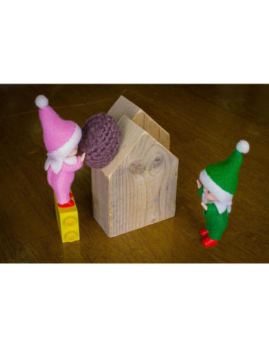 Muñeco de Elfo Bebé de Navidad ZTI 10cm Verde