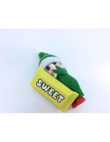 Muñeco de Elfo Bebé de Navidad ZTI 10cm Verde