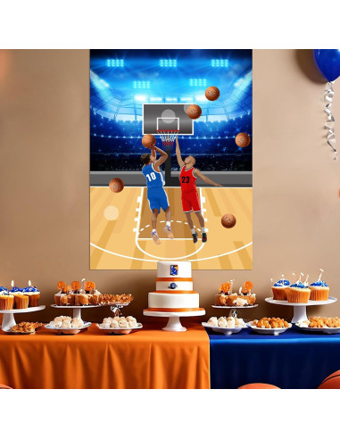 Juego de Fiesta de Baloncesto PLULON con Póster y Pegatinas